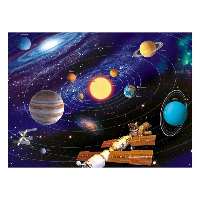 Ravensburger Rompecabeza Para Niño 2D 12796 2 El Sistema Solar 200 Piezas Xxl