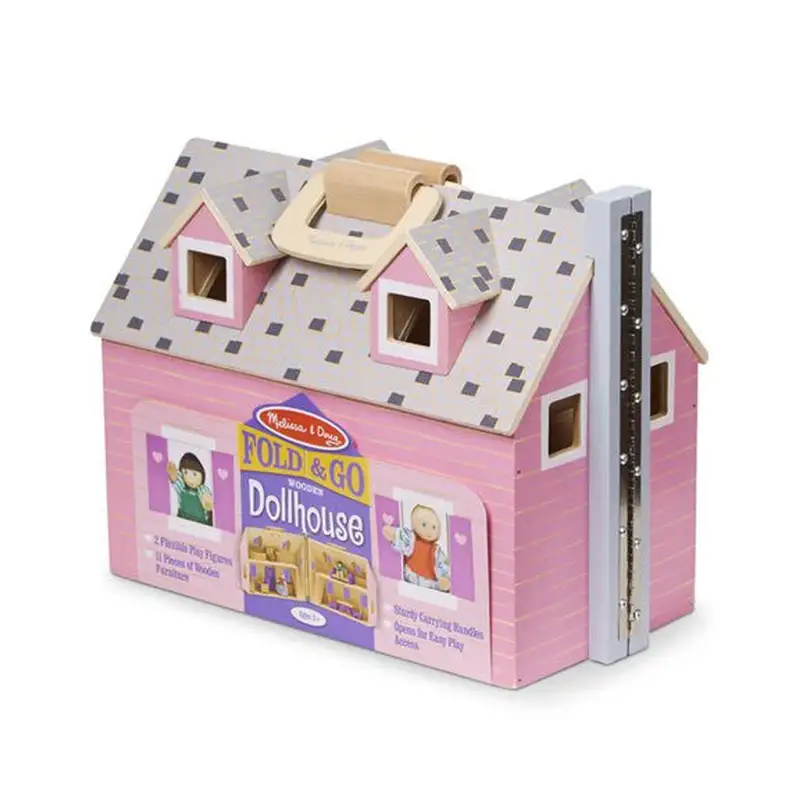 Melissa & Doug Muñeca 3701 Mini Casa De Muñecas Fold & Go