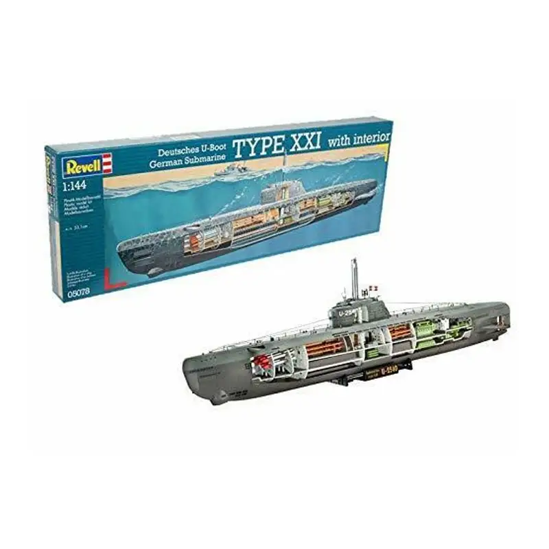 Revell Modelo 05078 Submarino Tipo Xxi U 2540 E Interior Escala 1: 144 Level 4