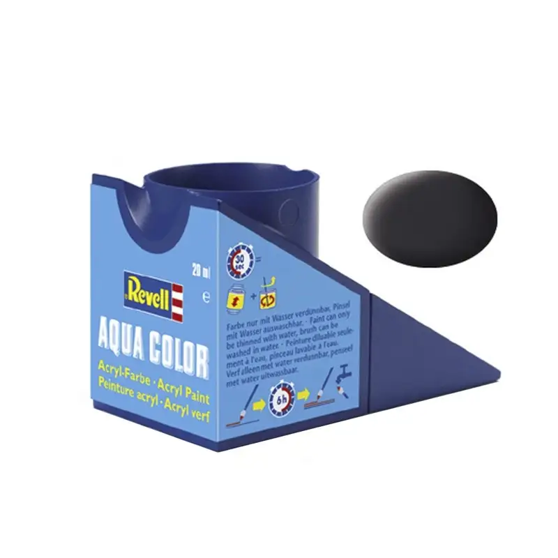 Revell Pintura Aqua Color 06 Negro Alquitran Mate 18 Ml