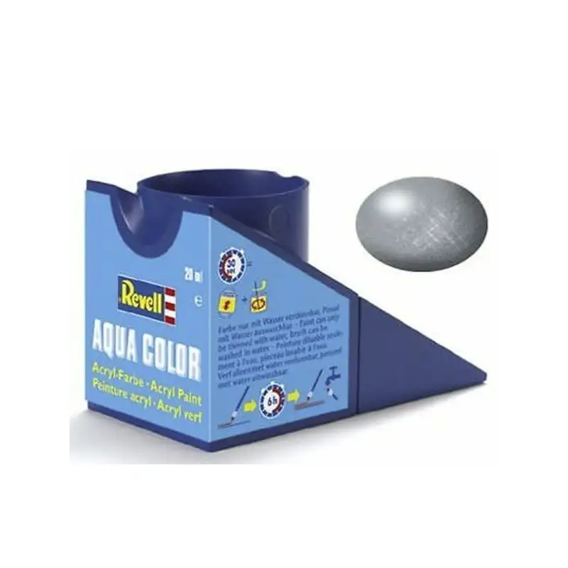 Revell Pintura Aqua Color 91 Color Acero Metalico 18 Ml