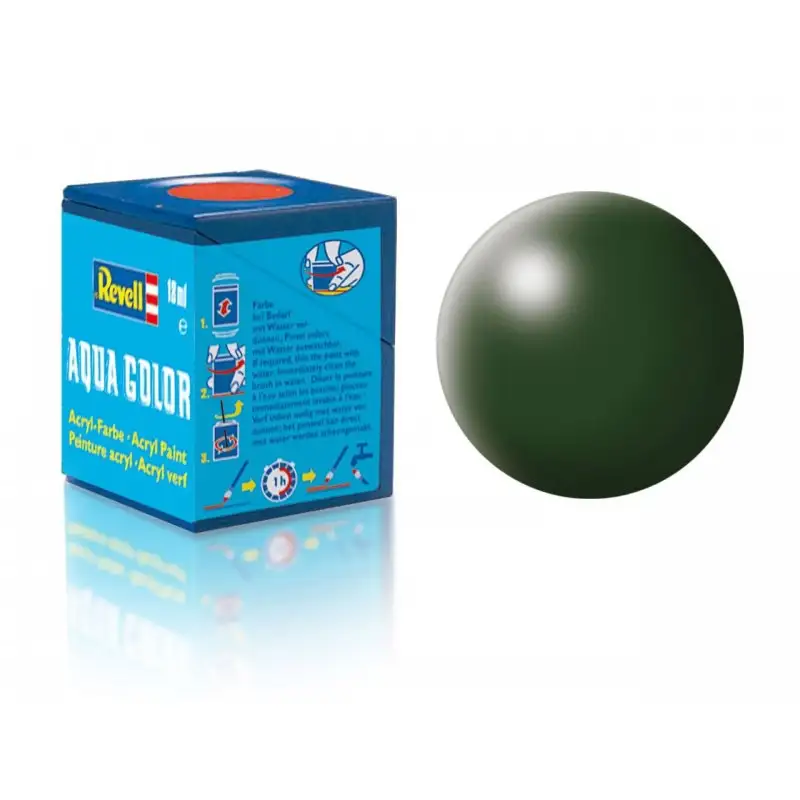 Revell Pintura Aqua Color 363 Verde Oscuro Mate Seda 18 Ml