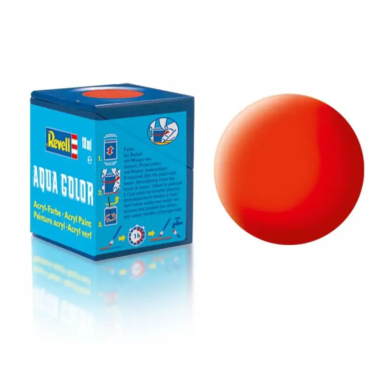 REVELL Pintura Aqua Color 25 Naranja Luminoso Mate 18 mL