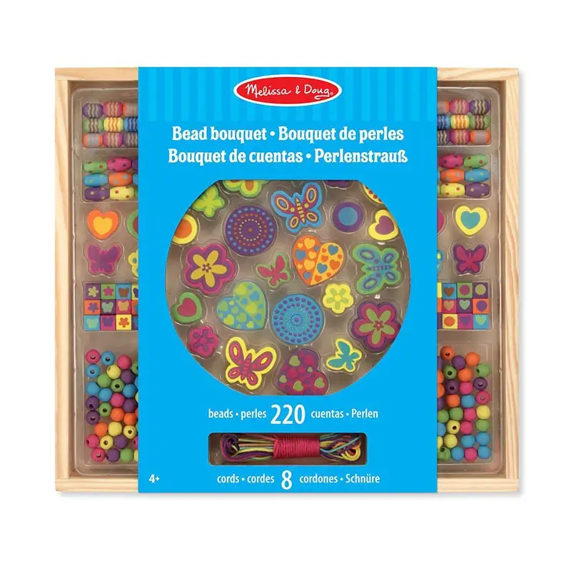 Melissa & Doug Arte Y Manualidad 14169 Bead Bouquet Deluxe Wooden Set