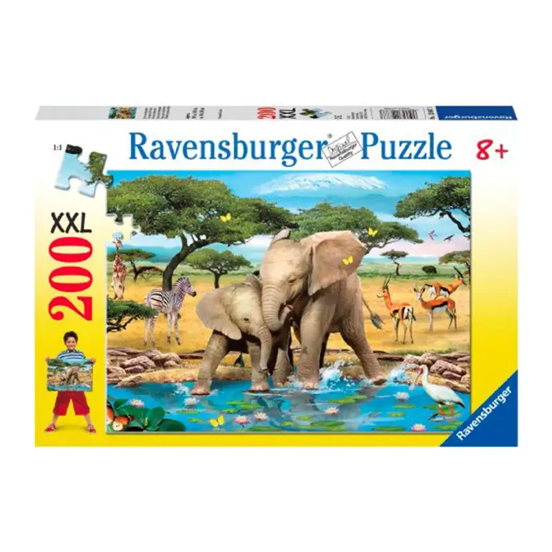 RAVENSBURGER PLAYING AT THE WATER HOLE 200 PCS XXL PUZZLE 12687 3