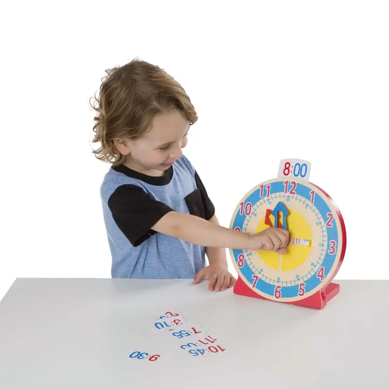Melissa & Doug Desarrollo Psicomotriz 4284 Reloj De Madera Turn & Tell