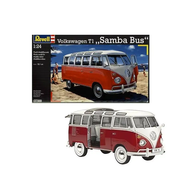 Revell Modelo Kit 07399 Vw T1 Samba Bus Escala 1:24 Level 5