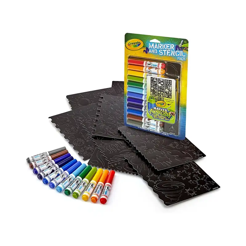 CRAYOLA AIR BRUSH STENCIL PACK 048735