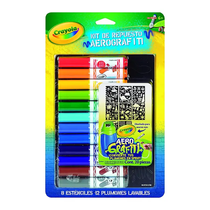 CRAYOLA AIR BRUSH STENCIL PACK 048735