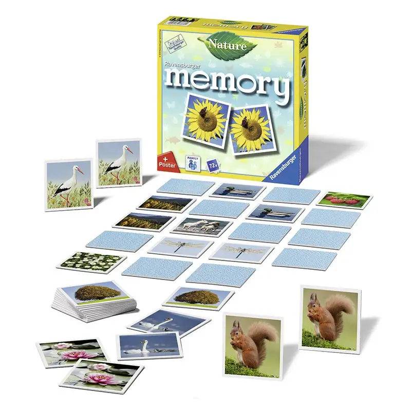 RAVENSBURGER Games 26633 3 Juego de Mesa Memory Familias De La Naturaleza