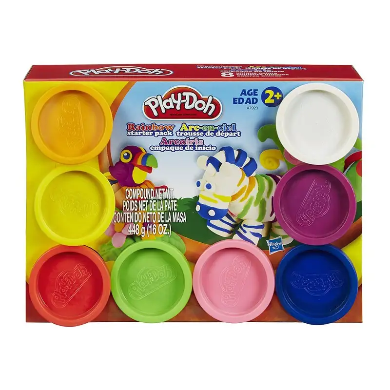 HASBRO Play-Doh A7923AS00 Paquete de Latas de Masa de Modelado de Arcoiris