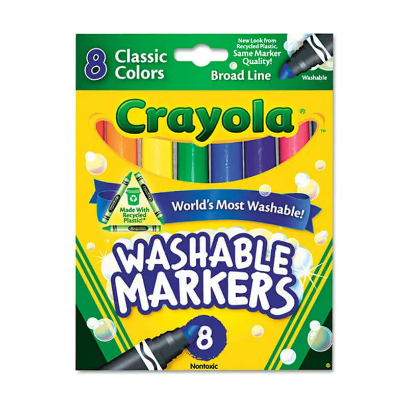 Crayola 587808 Marcador De Línea Ancha Lavables 8 Colores