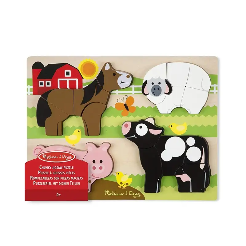 MELISSA & DOUG Rompecabeza 11891 Chunky Jigsaw Puzzle Farm Animals