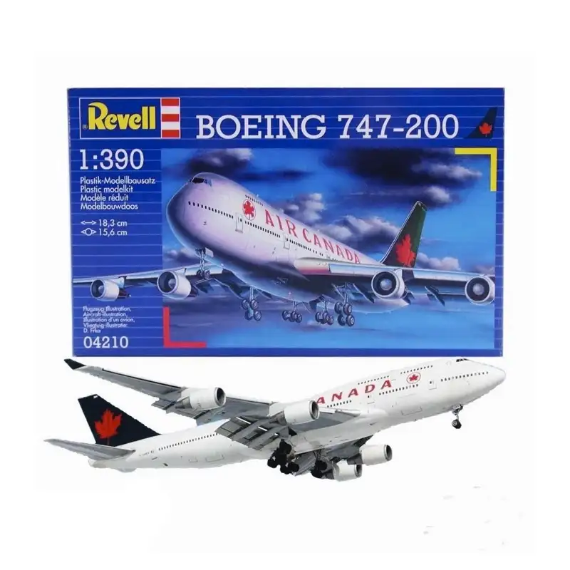 Revell Modelo Kit 04210 Avion Boeing 747-200 Escala 1: 390 Level 3