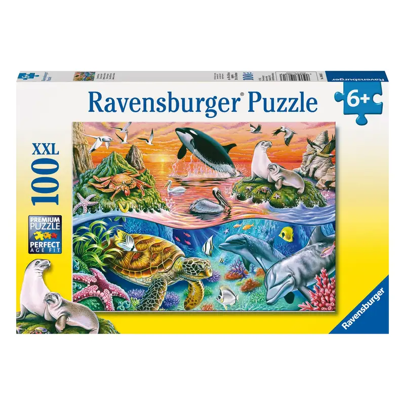Ravensburger Rompecabeza Para Niño 2D 10681 3 Hermoso Océano 100 Piezas Xxl