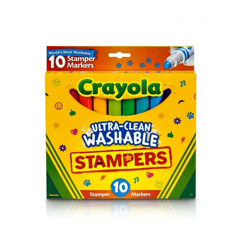 Crayola Marcadores Stampers 10 Colores No Tóxico Ultra-Limpios