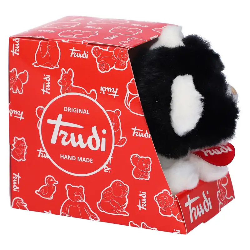 Trudi Trudino Peluche Gato Blanco Con Negro 15 Cm