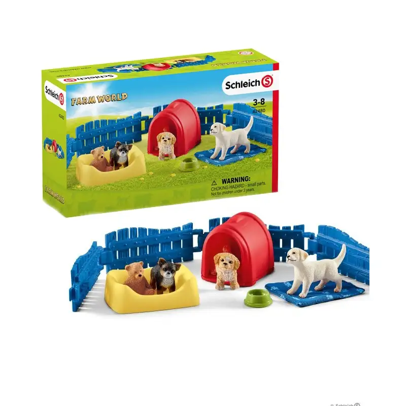 Schleich Granja 42480 Puppy Pen