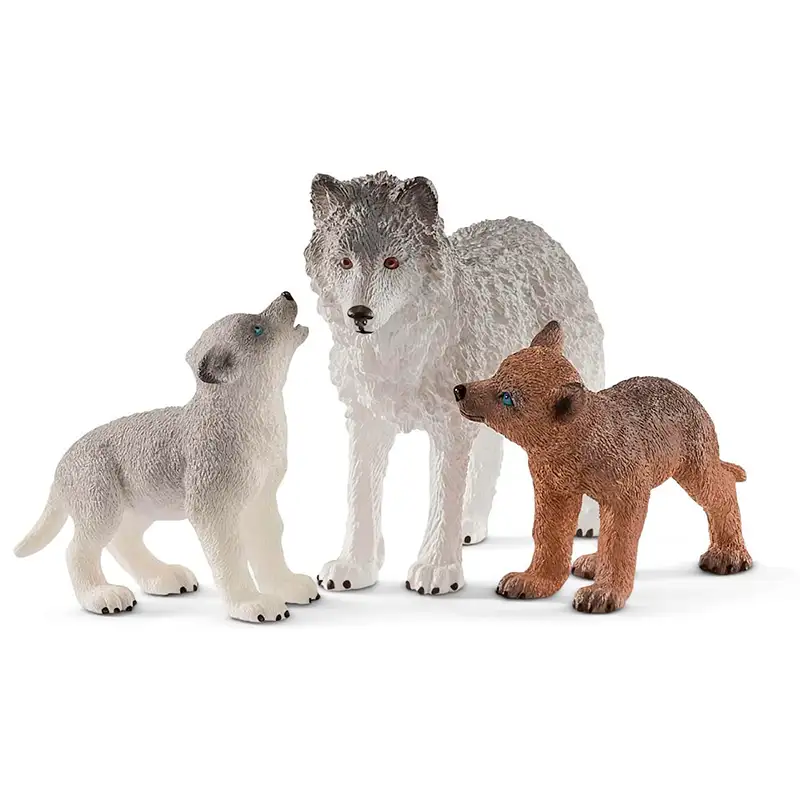 Schleich Wild Life 42472 Madre Loba Con Cachorros