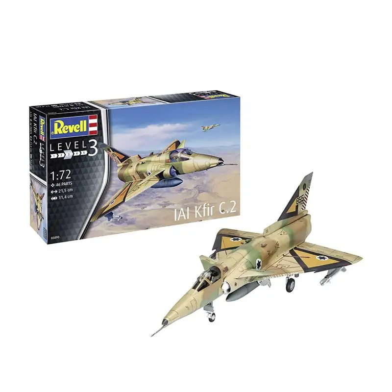 REVELL Modelo Kit 03890 Cazabombardero Kfir C-2 Escala 1:72 Level 3 ...