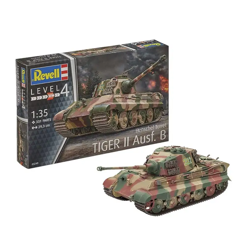 Revell Modelo Kit 03249 Tanque Tiger Ii Ausf.B (Henschel Turret) Escala 1:35