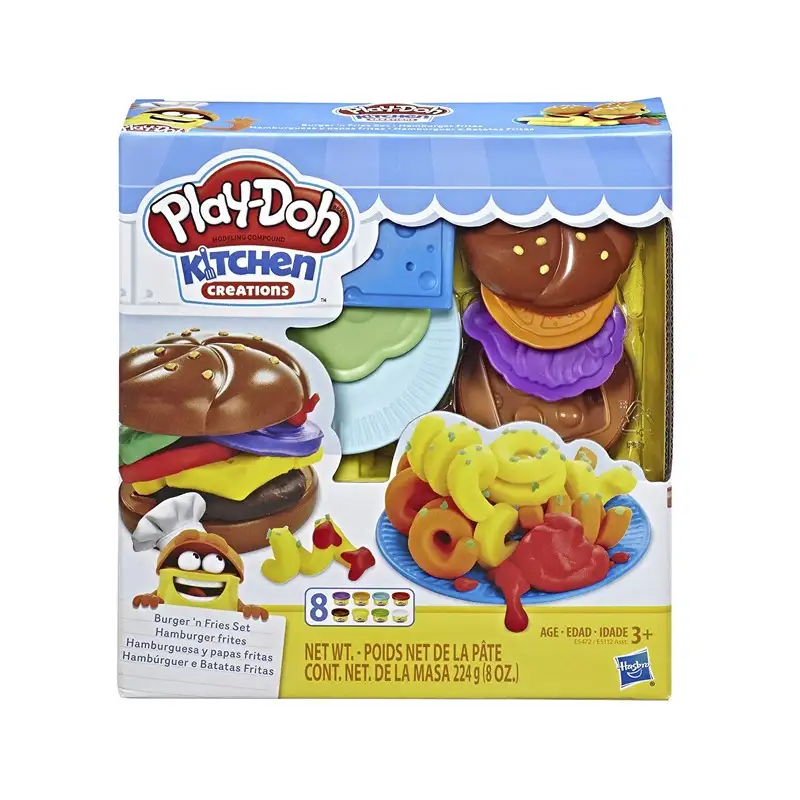 HASBRO Play-Doh E5112AS00 Burger N Fries Set (Asst 2/2)