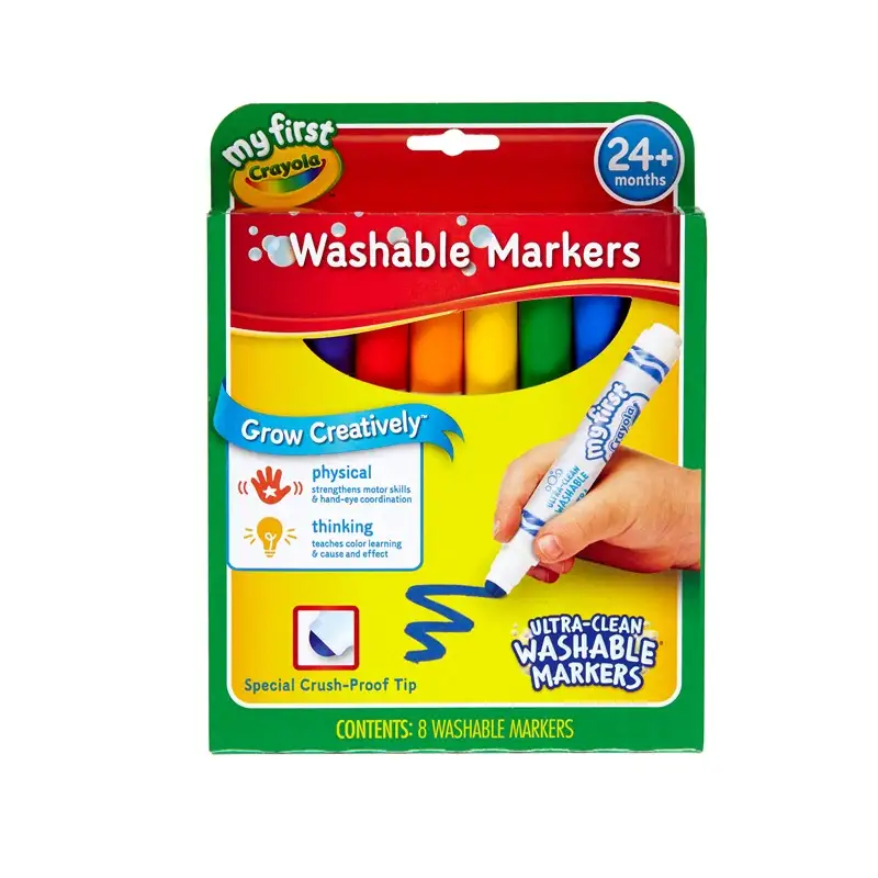 CRAYOLA 811386 My First Marcadores Lavables Forma Triangular 8 Unidades