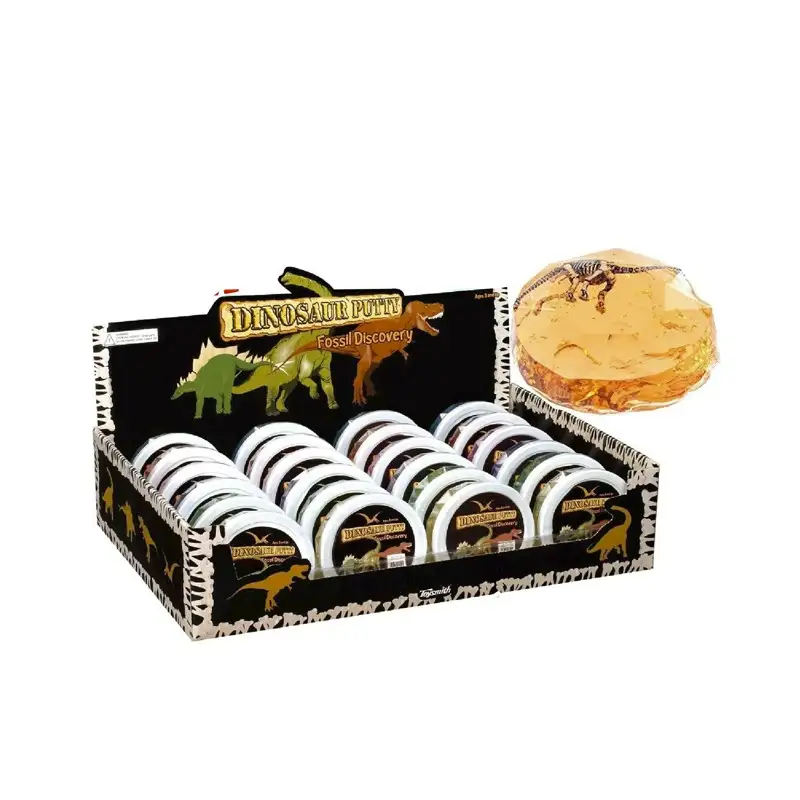 Toysmith Slime & Dough 1159 Dinosaur Fossil Putty Asst 8