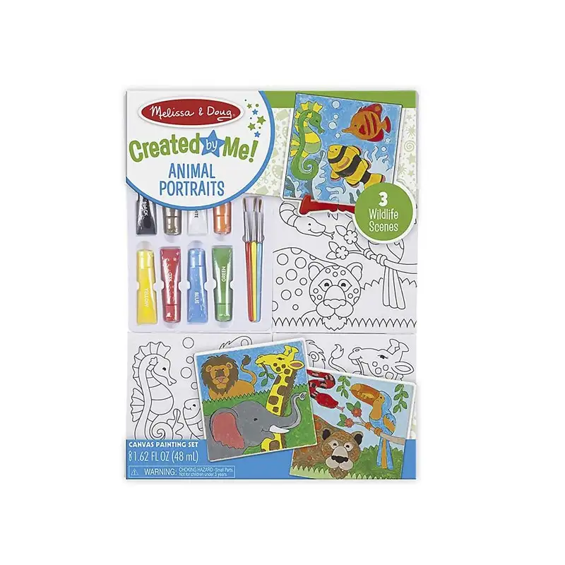 Melissa & Doug Arte Y Manualidad 9448 Canvas Painting Set - Animal Portraits