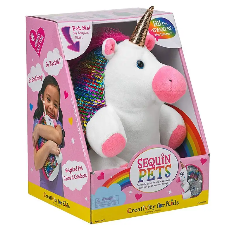 CREATIVITY FOR KIDS 6200000 Mascota de Lentejuelas Unicornio Arcoiris