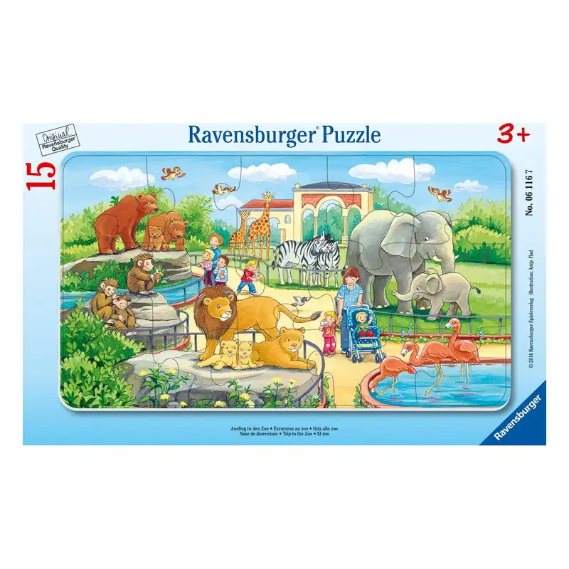 Ravensburger Rompecabeza Para Niño 2D 61167 Trip to the Zoo 15p