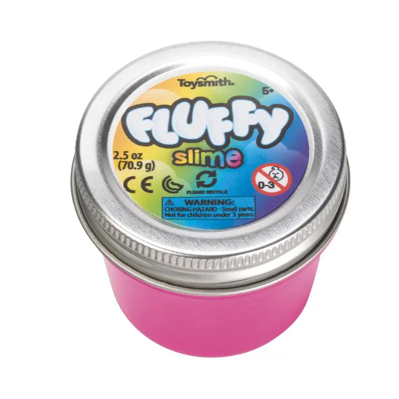 TOYSMITH Slime & Dough 7018 Fluffy Slime Rosado (ASST 1/6)