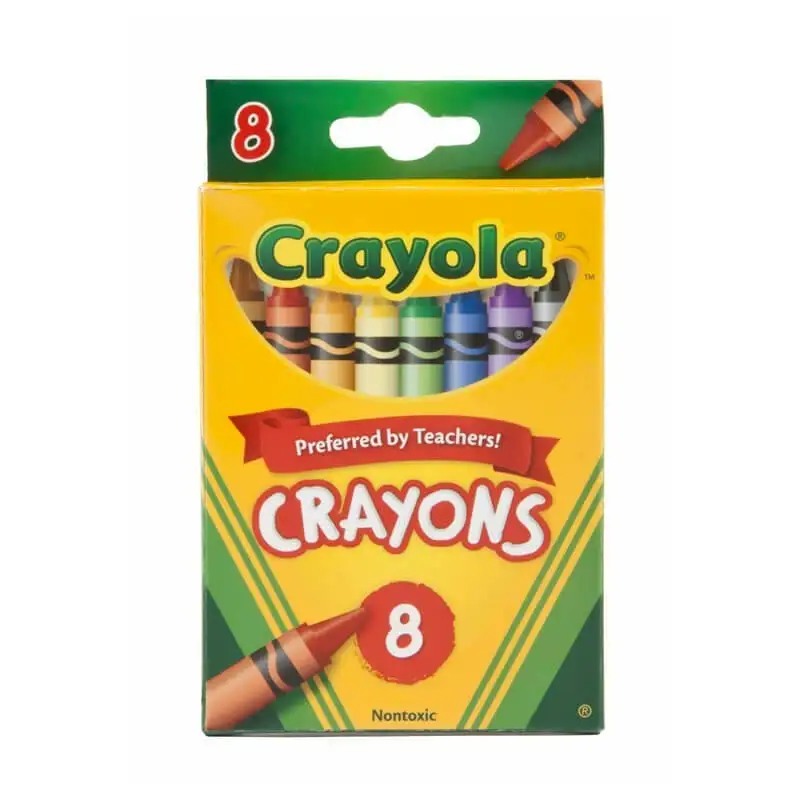 Crayola 523008 Crayones De Cera En Estuche 8 Colores Primarios