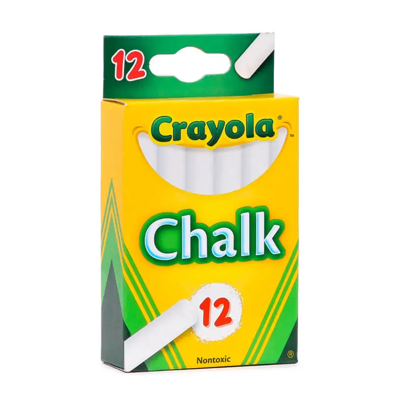 CRAYOLA Chalk 510320 Yesos 12 Barritas Color Blanco
