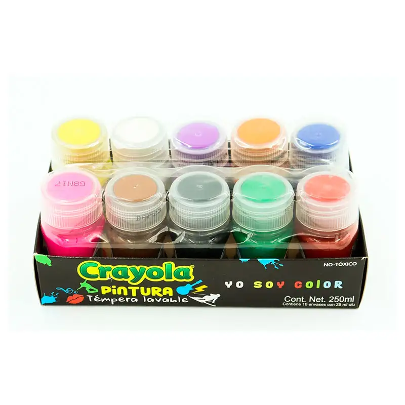 Crayola Pintura 542102 Tempera Lavable 10 Colores
