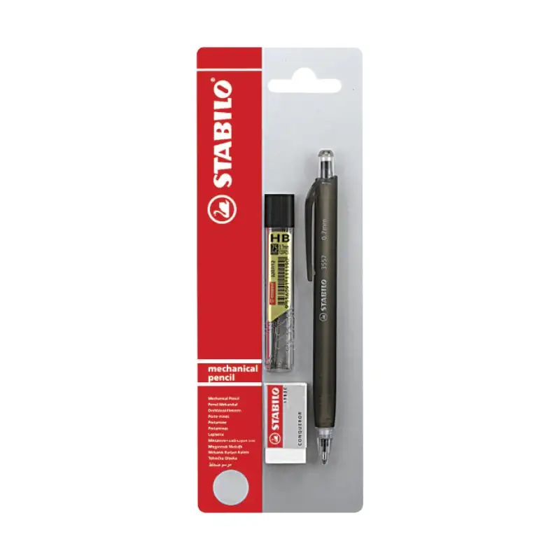 Stabilo 3555320BLP1 Portaminas 0.5 con Minas y Borrador