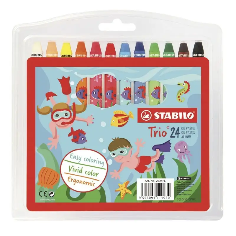 Stabilo 2624PLPH Crayones Oleo Pastel de 24 Colores