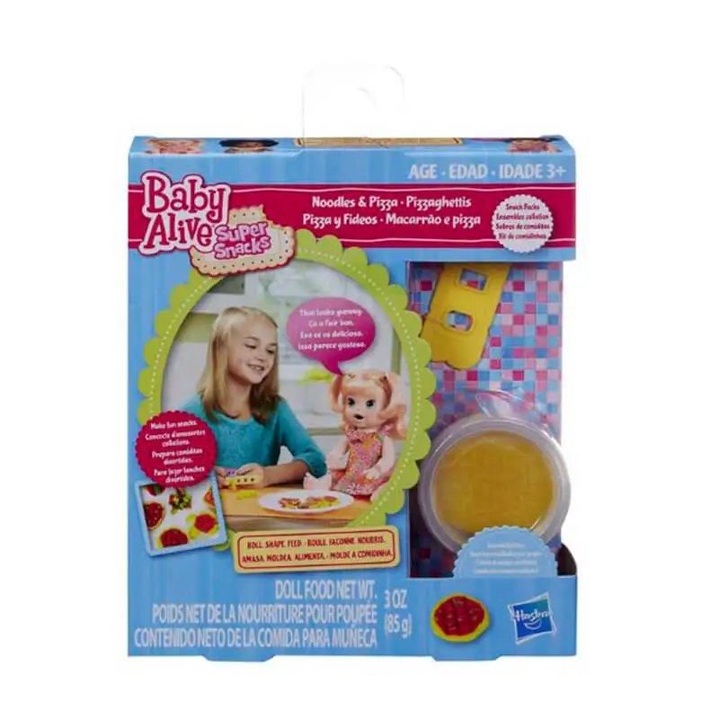 HASBRO Baby Alive B1451AS00 Snack Pack para Muñeca  4 Diseños Amarillo (ASST 1/4)
