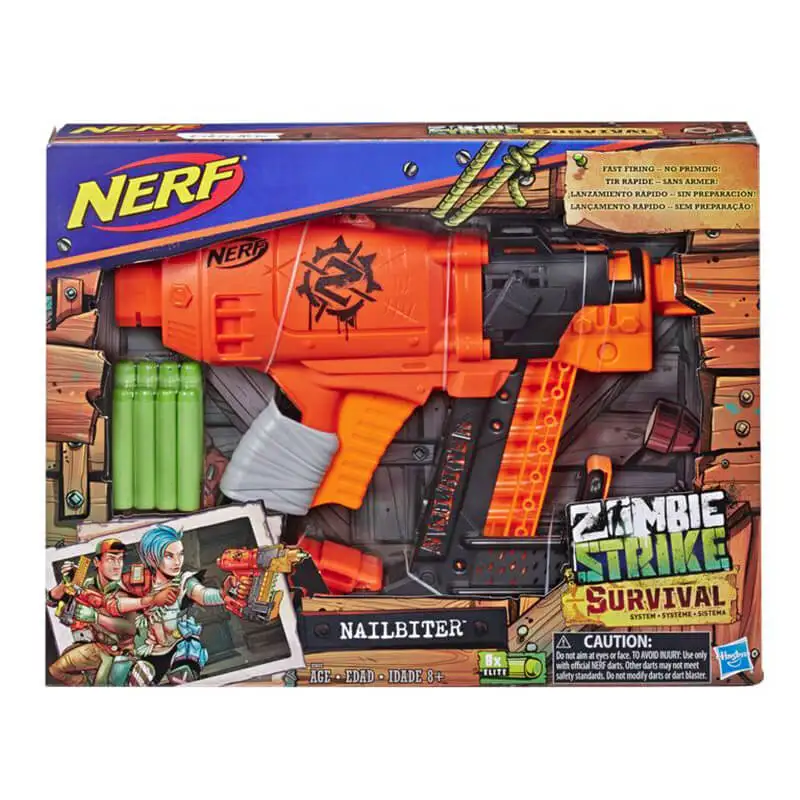 HASBRO Nerf E2672 Lanzador de Dardos Zombie Sistema Nailbiter