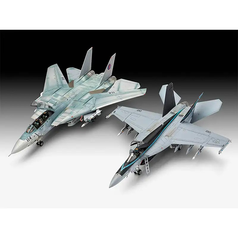 Revell Gift Set 5677 Top Gun Set Con Avion F-14 A Y Avion F/A-18E