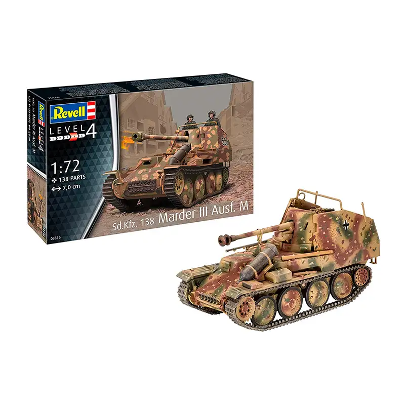 Revell Model 3316 Tanque Sd. Kfz. 138 Marder Iii Ausf. M Escala 1/72