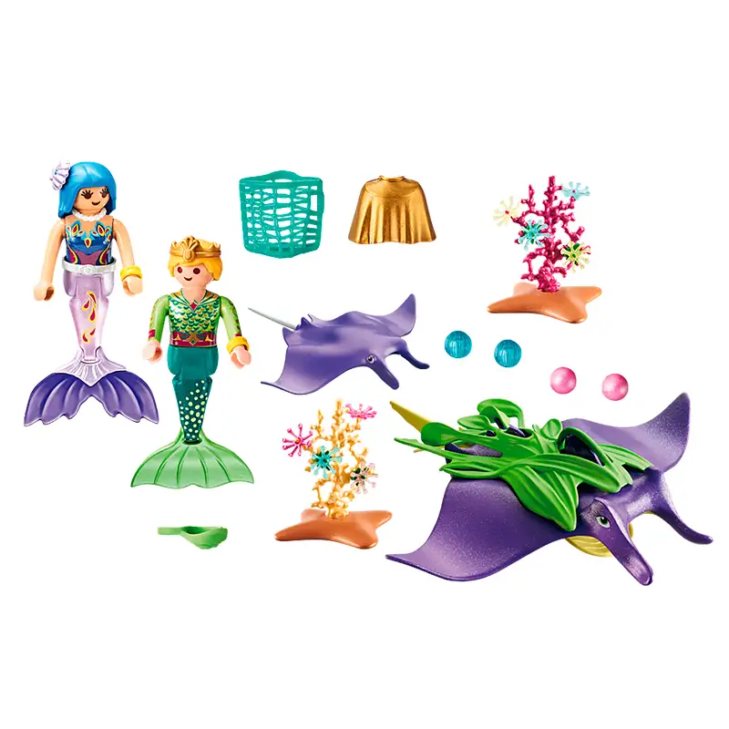 Playmobil Mermaid World 70099 Set De Coleccionistas De Perla Con Manta Ray