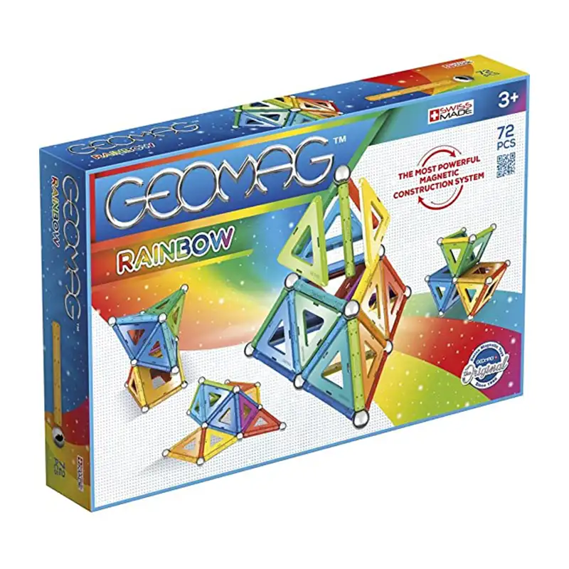 GEOMAG Classic 371 Set de Cubos Magneticos Arcoiris 72 pcs