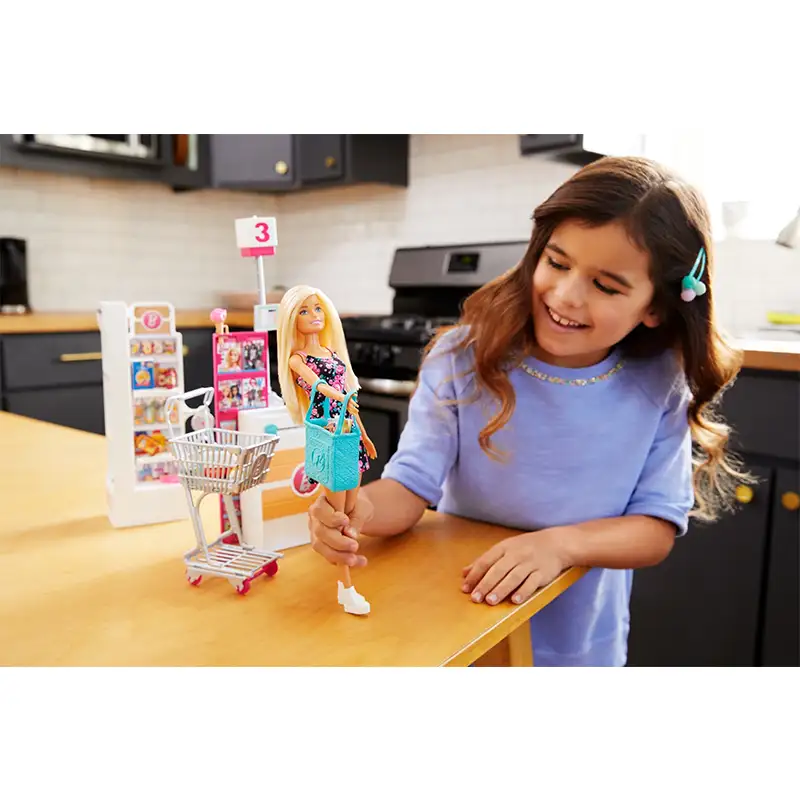 Mattel Barbie Frp01 Set Vamos Al Supermercado