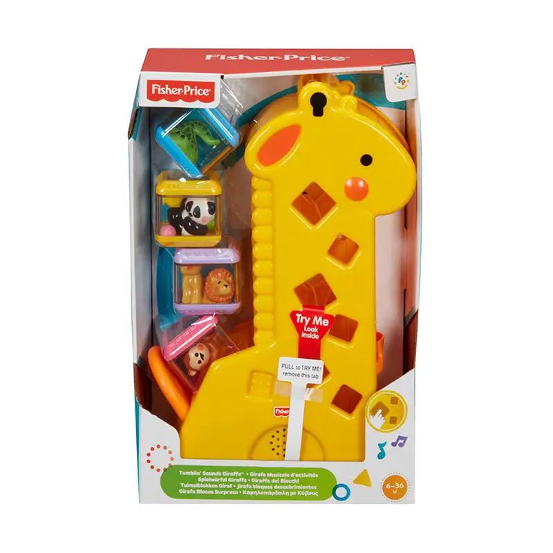 Mattel Fisher Price B4253 Jirafa Bebe Para Encajar Cubos