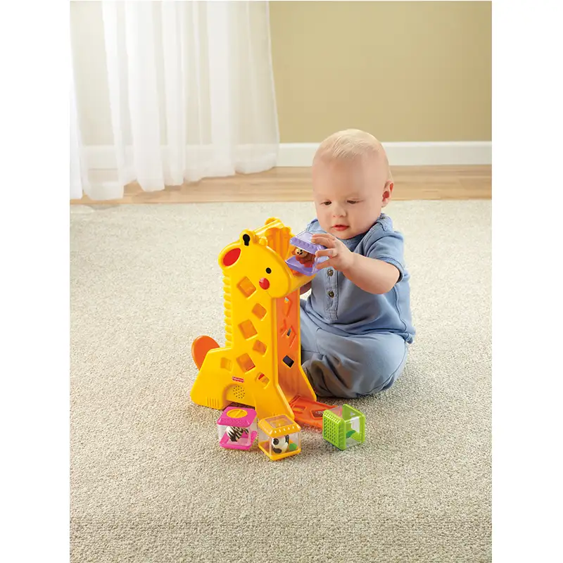 Mattel Fisher Price B4253 Jirafa Bebe Para Encajar Cubos