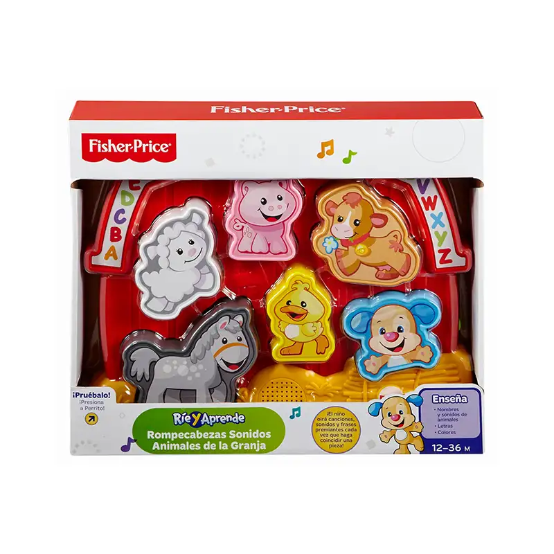 Mattel Fisher Price Cgn03 Rompecabezas De Animales Rie Y Aprende