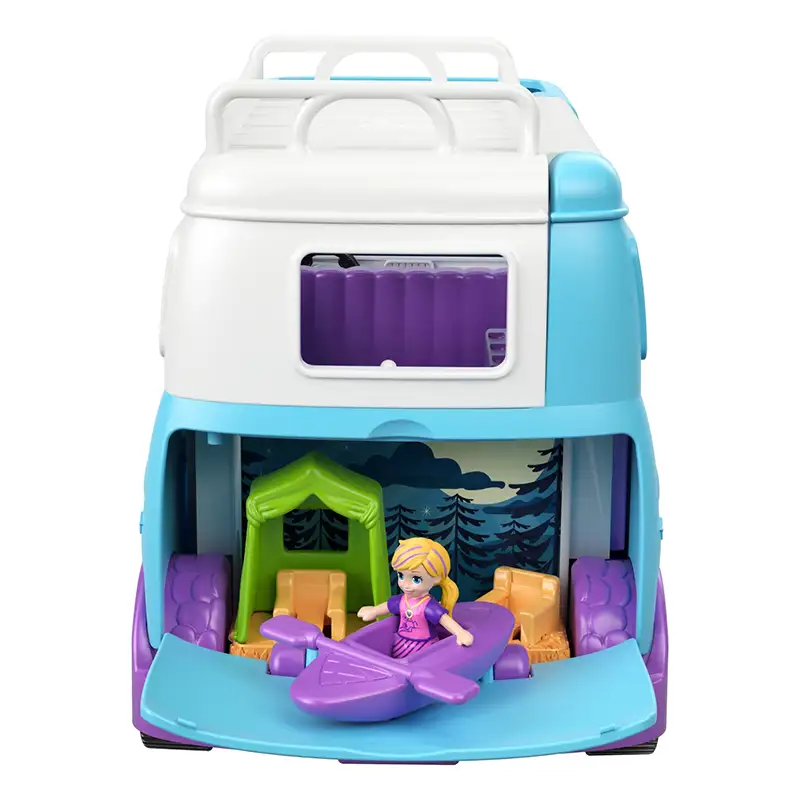 Mattel Polly Pocket Ftp74 Camioneta De Glamping Con 2 Muñecas