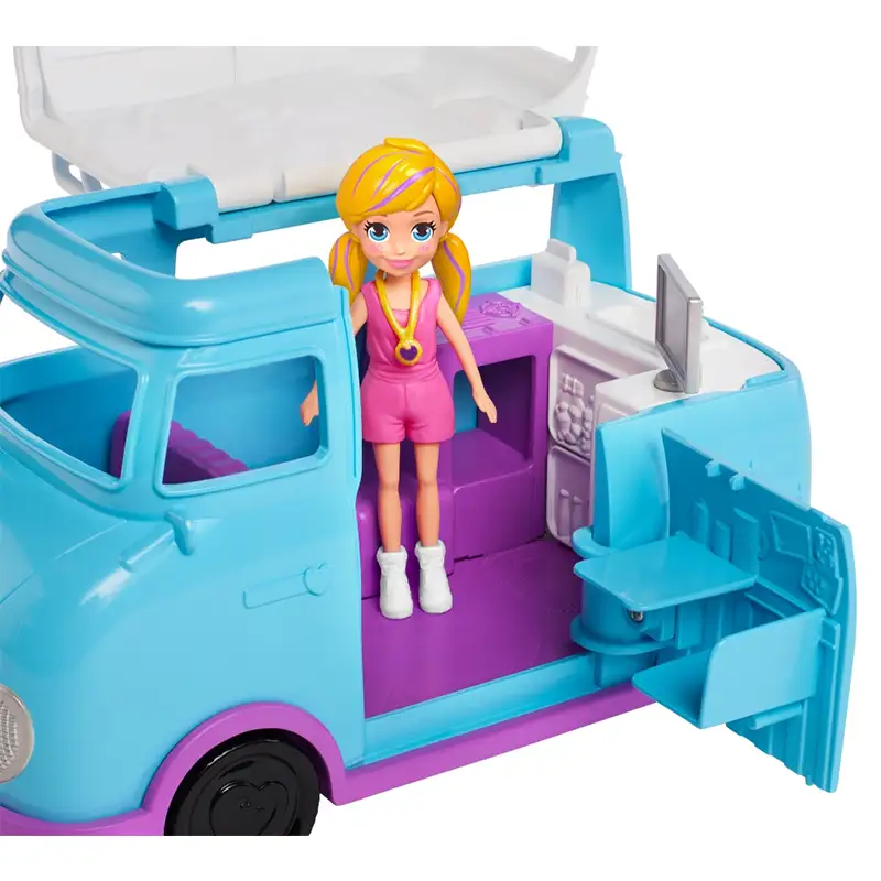 Mattel Polly Pocket Ftp74 Camioneta De Glamping Con 2 Muñecas