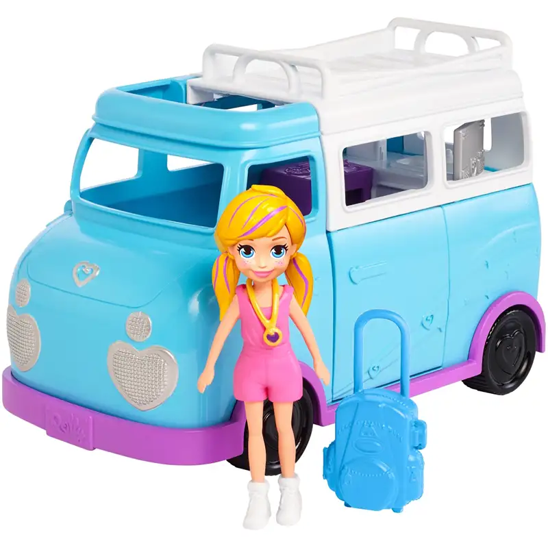 Mattel Polly Pocket Ftp74 Camioneta De Glamping Con 2 Muñecas